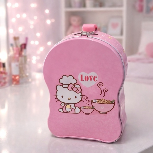 Hello Kitty Shaped Metal Tin Case – Pink Storage Box - Picture 2 of 4